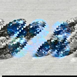 Natural Blue Sapphire 0.82 Ct. 6 Pcs Round Diamond Cut 3.2 Mm Gemstones from Madagascar: Product ID: 806162631 Product Name: Natural Blue Sapphire Weight: 0.82 CT. Size: 3.2 x 3.2 x 2.2 MM. Shape: Round Diamond Cut Color: Blue Clarity:VVS Luster: Good Gems Origin: Madagascar Treatment: He