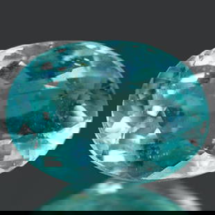 Natural Paraiba Color Apatite 1.11 Ct. Oval Shape 7.5 x 5.5 Mm Gemstone From Tanzania: Product ID: 800604858 Product Name: Natural Apatite Weight: 1.11 CT. Size: 7.5 x 5.5 x 3.8 MM. Shape: Oval Color: Neon Blue Clarity:SI1 Luster: Good Gems Origin: Tanzania Treatment: Unheated Crystal S