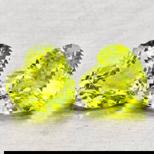 Natural Green Peridot 1.66 Ct. 2 Pcs Heart Shape 6.2 x 6.2 Mm Gemstones From Pakistan: Product ID: 805317316 Product Name: Natural Peridot Weight: 1.66 CT. Size: 6.2 x 6.2 x 3.4 MM. Shape: Heart Shape Color: Green Clarity:VSI - SI1 Luster: Good Gems Origin: Pakistan Treatment: Unheated
