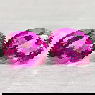 Natural Pink Topaz 3.15 Ct. 2 Pcs. Clean Oval Shape 8 x 6 Mm Gemstone From Brazil: Product ID: 807168228 Product Name: Natural Topaz Weight: 3.15 CT. Size: 8 x 6 x 4.3 MM. Shape: Oval Shape Color: Pink Clarity:IF Luster: Very Good Gems Origin: Brazil Treatment: Treated Crystal Struc