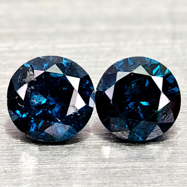 Natural Blue Loose Diamond 0.12 Ct. 2 Pcs Round Diamond Cut 2.7 Mm From Belgium: Product ID: 502100373 Product Name: Natural Natural Diamond Weight: 0.12 CT. Size: 2.7 x 2.7 x 1.6 MM. Shape: Round Diamond Cut Color: Blue Clarity:SI1 Luster: Good Gems Origin: Belgium Treatment: Tre