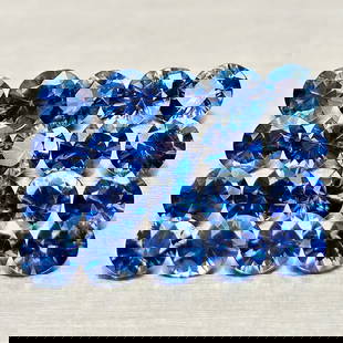 Natural Blue Sapphire 1.73 Ct. 20 Pcs. Round Diamond Cut 2.7 Mm. Gemstones From Madagascar: Product ID: 806012186 Product Name: Natural Blue Sapphire Weight: 1.73 CT. Size: 2.7 x 2.7 x 2 MM. Shape: Round Diamond Cut Color: Blue Clarity:VSI Luster: Good Gems Origin: Madagascar Treatment: Heat