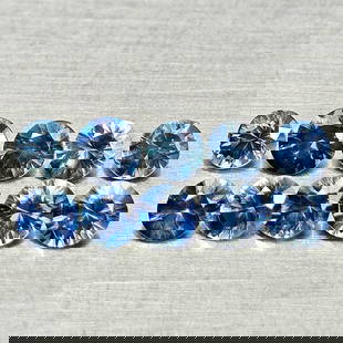 Natural Blue Sapphire 0.73 Ct. 10 Pcs Round Diamond Cut 2.4 Mm Gemstones From Madagascar: Product ID: 806162613 Product Name: Natural Blue Sapphire Weight: 0.73 CT. Size: 2.4 x 2.4 x 1.6 MM. Shape: Round Diamond Cut Color: Blue Clarity:VVS Luster: Good Gems Origin: Madagascar Treatment: He