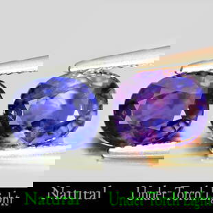 Natural Unheated Color Change Sapphire 1.16 Ct. Oval Shape 6.81 x 5.68 Mm. Gemstone From Madagascar: Product ID: 806131160 Product Name: Natural Blue Sapphire Weight: 1.16 CT. Size: 6.81 x 5.68 x 3.32 MM. Shape: Oval Color: Change Blue To Violet Clarity:VSI Luster: Very Good Gems Origin: Madagascar T