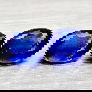 Natural Blue Kyanite 0.95 Ct. 2 Pcs Oval Shape Gemstones From Sri - Lanka: Product ID: 804204826 Product Name: Natural Kyanite Weight: 0.95 CT. Size: 5.1 x 4 x 2.3 to 5 x 4.1 x 2.8 MM. Shape: Oval Color: Blue Clarity:VSI - SI1 Luster: Good Gems Origin: Sri - Lanka Treatment: