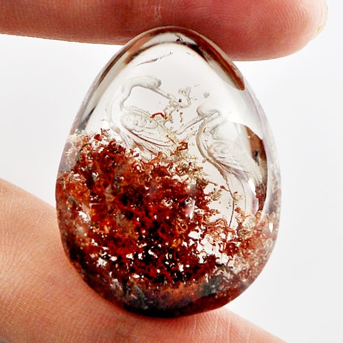 Natural Moss Quartz 75.00 Ct. Birds Carving Inner Size 35 x 26 Mm. Unheated Gemstone: Product ID: 805527032 Product Name: Natural Quartz Weight: 75.00 CT. Size: 35 x 26 x 15 MM. Shape: Pear Cabochon Color: Brown White Clarity:Semi - Transparent Luster: Good Gems Origin: Thailand Treatm