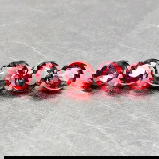 Natural Red Sapphire 0.66 Ct. 5 Pcs. Round Shape 2.5 to 2.8 Mm Gemstones From Tanzania: Product ID: 806159335 Product Name: Natural Red Sapphire Weight: 0.66 CT. Size: 2.5 x 2.5 to 2.8 x 2.8 MM. Shape: Round Color: Red Clarity:VSI - SI1 Luster: Good Gems Origin: Tanzania Treatment: Heate