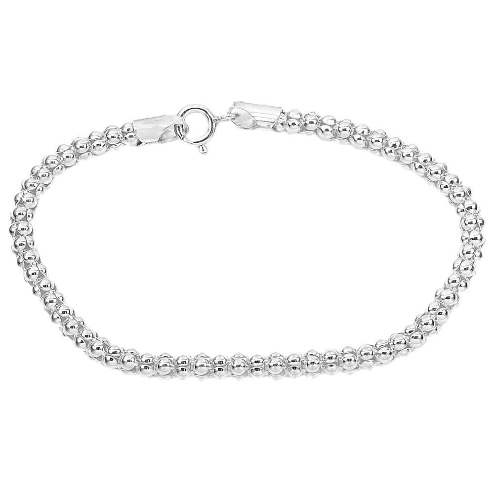 925 Sterling Silver Chain Bracelet Jewelry Length 7.5 Inch 5.13 Grams (1 of 3)