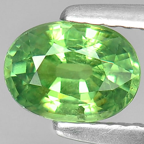 Natural Green Demantoid Garnet 1.05 Ct. Oval Shape 7 x 5.2 Mm. Unheated Gemstone From Madagascar: Product ID: 802922458 Product Name: Natural Demantoid Weight: 1.05 CT. Size: 7 x 5.2 x 3.5 MM. Shape: Oval Color: Green Clarity:VSI Luster: Very Good Gems Origin: Mardagascar Treatment: Unheated Cryst