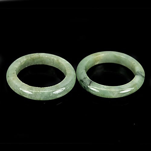 Green Jade Rings 24.11 Ct. 2 Pcs. Round Shape Natural Unheated Size 7: Product ID: 819809453 Product Name: Natural Jade Weight: 24.11 CT. Size: 24 x 24 MM. Shape: Round Color: Green Yellow Clarity:Opaque Luster: Good Gems Origin: Thailand Treatment: Unheated Crystal Stru