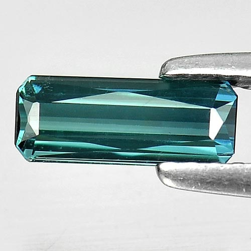 Natural Blue Indicolite Tourmaline 0.72 Ct. VVS Octagon Shape 8.4 x 3.3 Mm. Gemstone From Nigeria: Product ID: 807239853 Product Name: Natural Tourmaline Weight: 0.72 CT. Size: 8.4 x 3.3 x 2.6 MM. Shape: Octagon Color: Blue Indicolite Clarity:VVS Luster: Good Gems Origin: Nigeria Treatment: Unheate