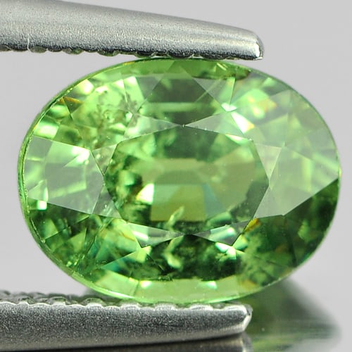 Natural Green Demantoid Garnet 1.54 Ct. Oval Shape 7.8 x 6 Mm. Unheated Gemstone From Madagascar: Product ID: 802929772 Product Name: Natural Demantoid Weight: 1.54 CT. Size: 7.8 x 6 x 4 MM. Shape: Oval Color: Green Clarity:SI Luster: Good Gems Origin: Madagascar Treatment: Unheated Crystal Struct