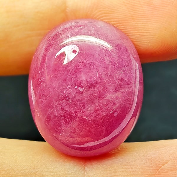 Natural Pink Red Ruby 41.79 Ct. Oval Cabochon Shape 22 x 18 Mm Gemstone From Madagascar (1 of 3)