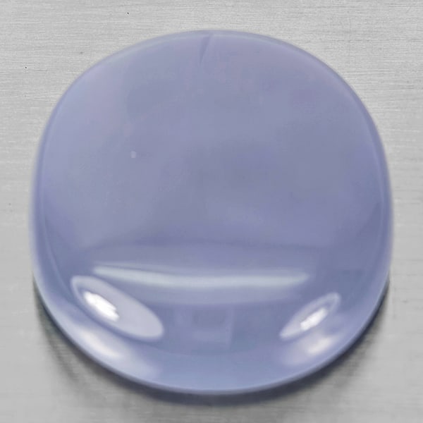 Natural Lavender Chalcedony 46.48 Ct. Oval Cabochon Shape 27 x 24 Mm Gemstone From Russia (1 of 3)