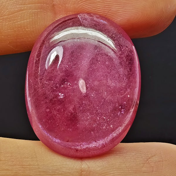 Natural Pink Red Ruby 35.40 Ct. Oval Cabochon Shape 25 x 20 Mm Gemstone From Madagascar (1 of 3)