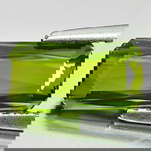 Natural Green Tourmaline 1.37 Ct. Octagon Shape 9.3 x 4.9 Mm. Unheated Gemstone From Nigeria: Product ID: 807242640 Product Name: Natural Tourmaline Weight: 1.37 CT. Size: 9.3 x 4.9 x 3.2 MM. Shape: Octagon Color: Green Clarity:VSI Luster: Good Gems Origin: Nigeria Treatment: Unheated Crystal