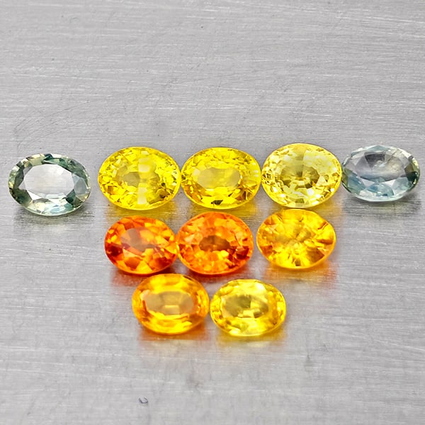 Natural Fancy Color Sapphire 1.97 Ct. 10 Pcs Oval Shape Gemstones From Tanzania: Product ID: 806162725 Product Name: Natural Sapphire Weight: 1.97 CT. Size: 4 x 3 x 1.8 to 3.5 x 2.8 x 1.7 MM. Shape: Oval Shape Color: Fancy Color Clarity:VSI Luster: Good Gems Origin: Tanzania Treat
