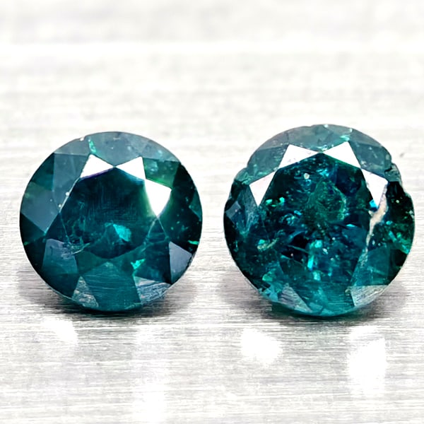 Natural Blue Loose Diamond 0.20 Ct. 2 Pcs Round Diamond Cut 2.8 Mm From Belgium: Product ID: 502100391 Product Name: Natural Natural Diamond Weight: 0.20 CT. Size: 2.8 x 2.8 x 2 MM. Shape: Round Diamond Cut Color: Blue Clarity:SI1 Luster: Good Gems Origin: Belgium Treatment: Treat