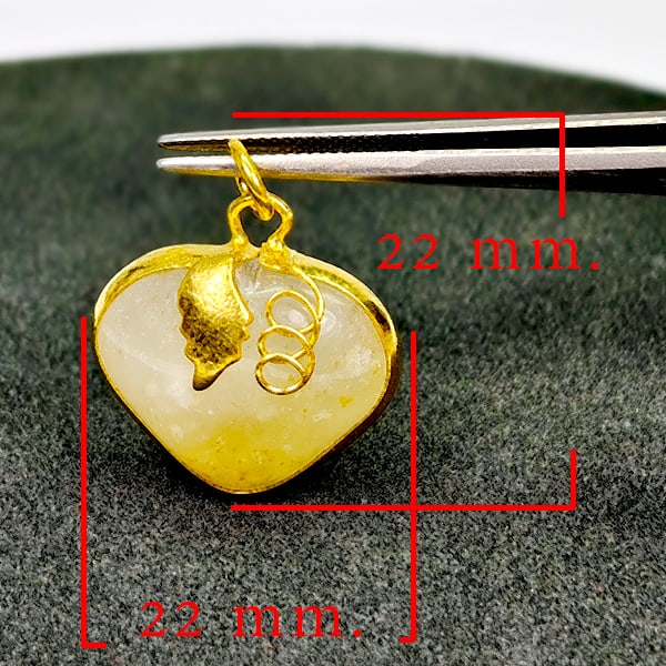 Natural Multi-Color Jade 35.94 Ct. Heart Nickel Pendant 22 x 21 Mm. Gemstone From Thailand: Product ID: 819814330 Product Name: Natural Jade Weight: 35.94 CT. Size: 22 x 21 x 11 MM. Shape: Heart Shape Color: Multi-Color Clarity:Opaque Luster: Good Gems Origin: Thailand Treatment: Unheated Cr