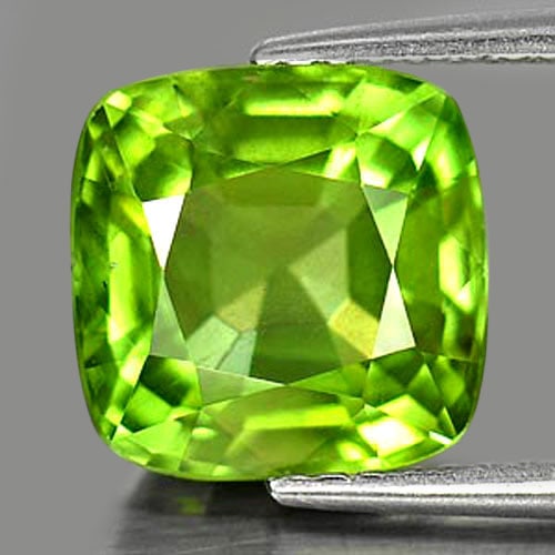 Natural Green Peridot 3.72 Ct. Cushion Shape 9.2 x 9 Mm. Gemstone Unheated From Pakistan: Product ID: 805313077 Product Name: Natural Peridot Weight: 3.72 CT. Size: 9.2 x 9 x 5.5 MM. Shape: Cushion Color: Green Clarity:VSI Luster: Very Good Gems Origin: Pakistan Treatment: Unheated Crystal