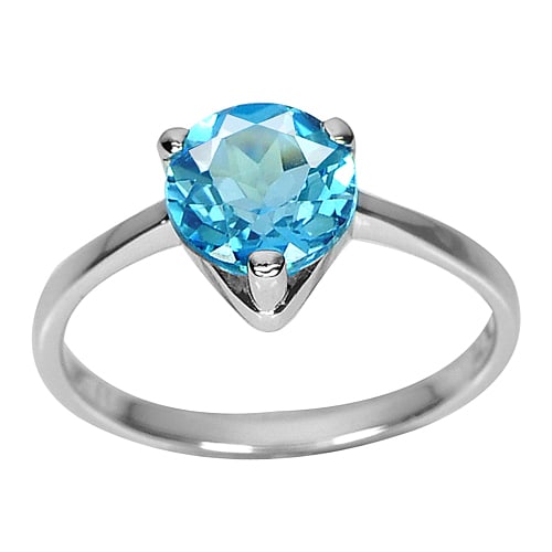 Natural Swiss Blue Topaz 925 Sterling Silver Ring Jewelry Size 8 (1 of 3)