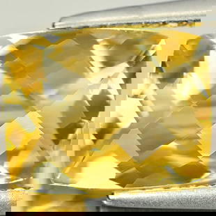 Natural Yellow Citrine 2.85 Ct. Clean Cushion Checkerboard Cut 10.1 x 8.1 Mm. Unheated Gemstone From: Product ID: 801812793 Product Name: Natural Citrine Weight: 2.85 CT. Size: 10.1 x 8.1 x 5.1 MM. Shape: Cushion Checkerboard Color: Yellow Clarity:IF Luster: Good Gems Origin: Brazil Treatment: Unheate