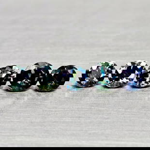 Natural Multi Color Sapphire 0.98 Ct. 5 Pcs Round Diamand Cut 3.7 to 2.1 Mm Gemstones From Tanzania: Product ID: 806162169 Product Name: Natural Green Sapphire Weight: 0.98 CT. Size: 3.7 x 3.7 x 2.6 to 3.2 x 3.2 x 2.1 MM. Shape: Round Diamond Cut Color: Fancy Color Clarity:VSI Luster: Very Good Gems