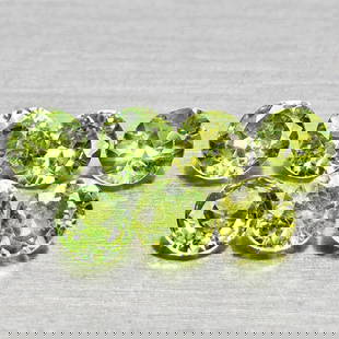 Natural Yellowish Green Demantoid Garnet 0.96 Ct. 7 Pcs Round Diamond Cut 3.1 Mm Gemstones From: Product ID: 802936793 Product Name: Natural Demantoid Weight: 0.96 CT. Size: 3.1 x 3.1 x 2.1 MM. Shape: Round Diamond Cut Color: Yellowish Green Clarity:VSI Luster: Good Gems Origin: Madagascar Treatm