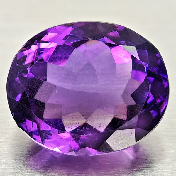 Natural Purple Amethyst 9.05 Ct. Oval Shape 13.7 x 11.4 Mm Gemstone from Brazil: Product ID: 800325435 Product Name: Natural Amethyst Weight: 9.05 CT. Size: 13.7 x 11.4 x 8.8 MM. Shape: Oval Color: Purple Clarity:VSI Luster: Good Gems Origin: Brazil Treatment: Unheated Crystal Str