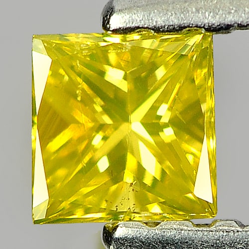 Natural Yellow Diamond 0.18 Ct. Square Princess Cut 3.2 x 3.2 x 2.3 Mm. From Belgium: Product ID: 802103905 Product Name: Natural Enhanced Diamond Weight: 0.18 CT. Size: 3.2 x 3.2 x 2.3 MM. Shape: Square Color: Yellow Clarity:SI1 Luster: Scintillating Gems Origin: Belgium Treatment: Tr