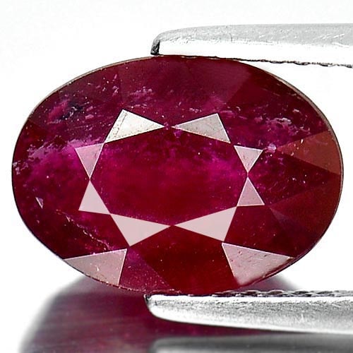 Natural Purplish Red Ruby 5.25 Ct. Oval Shape 11.3 x 8.1 Mm Gemstone From Madagascar (1 of 3)