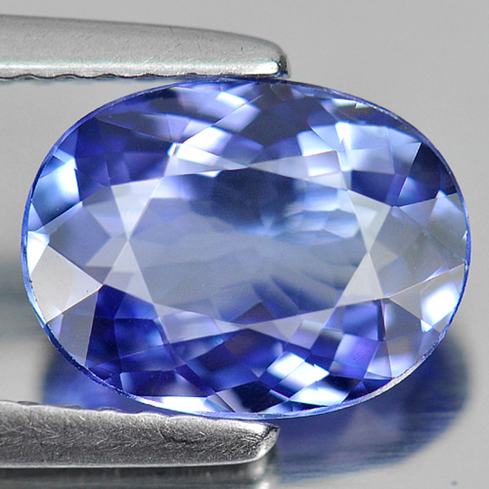 Natural Violetish Blue Tanzanite 1.93 Ct. Clean Oval Shape 9.4 x 7.1 Mm. Gemstone From Tanzania (1 of 3)