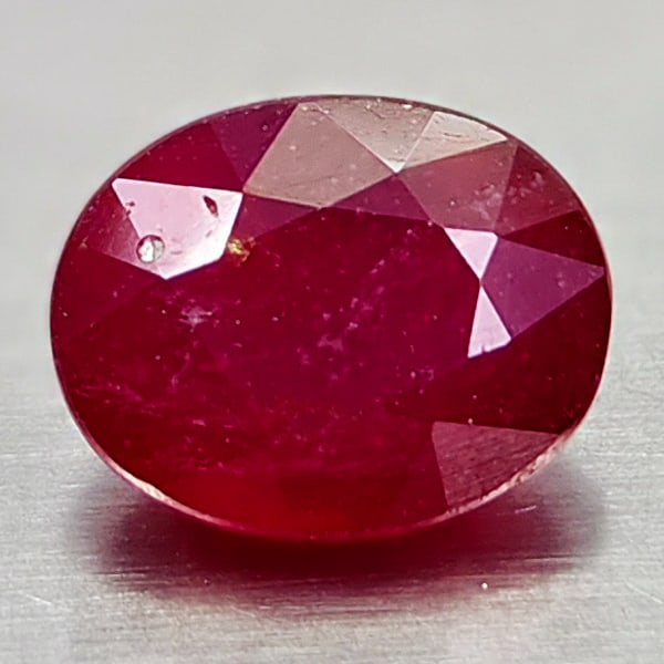 Natural Red Ruby 3.42 Ct. Oval Shape 7.3 x 9.1 Mm Gemstone Fron Madagascar (1 of 3)