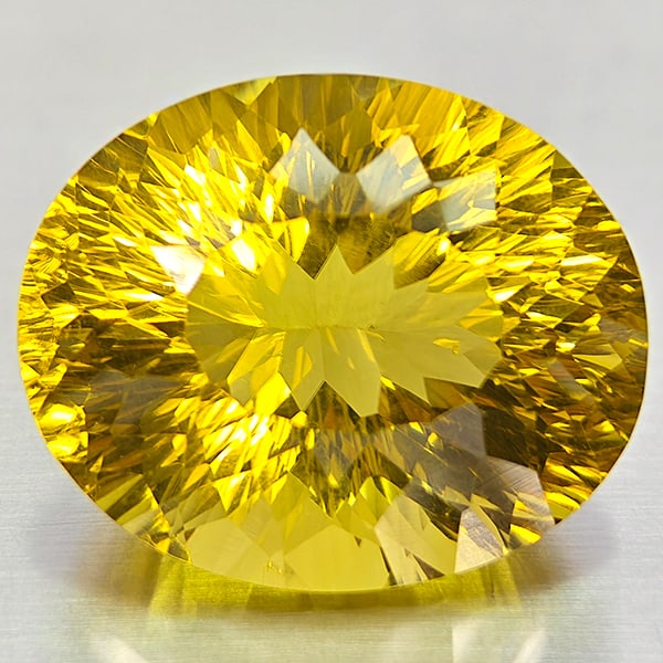 Natural Yellow Lemon Quartz 48.56 Ct. Clean Oval Concave Cut 21 x 25 Mm Gemstone From Brazil: Product ID: 805529957 Product Name: Natural Quartz Weight: 48.56 CT. Size: 21 x 25 x 17 MM. Shape: Oval Concave Cut Color: Yellow Lemon Clarity:IF Luster: Good Gems Origin: Brazil Treatment: Unheated