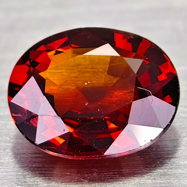 Natural Orange Red Spessartine Garnet 0.83 Ct. Oval Shape 6.3 x 5 Mm Gemstone From Madagascar: Product ID: 102906341 Product Name: Natural Spessartine Weight: 0.83 CT. Size: 6.3 X 5 X 2.5 MM. Shape: OVAL Color: ORANGE RED Clarity:IF Luster: GOOD Gems Origin: MADAGASCAR Treatment: UNHEATED Cryst