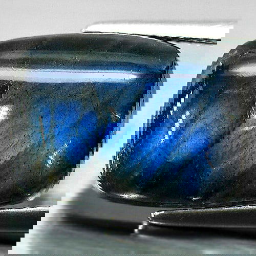 Natural Multi Color Blue Labradorite Doublet 9.50 Ct. Baguette Cabochon Shape 16 x 12 Mm. Gemstone (1 of 3)