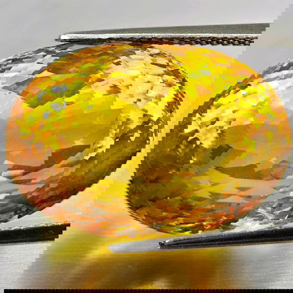 Natural Yellow Citrine 29.18 Ct. Oval Shape 28 x 15.9 Mm. Gemstone From Brazil (1 of 3)