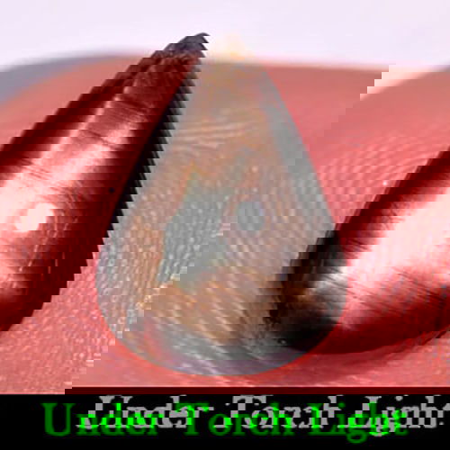 Natural Black Star Sapphire 6 Rays 2.10 Ct. Pear Cabochon Shape 11.3 x 8.3 Mm. Gemstone From (1 of 3)