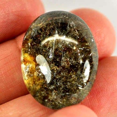 Natural Moss Quartz 31.41 Ct. Oval Cabochon Shape 25 x 18.7 Mm. Unheated Gemstone: Product ID: 805523614 Product Name: Natural Quartz Weight: 31.41 CT. Size: 25 x 18.7 x 10 MM. Shape: Oval Cabochon Color: White Brown Clarity:Semi - Transparent Luster: Good Gems Origin: Thailand Trea