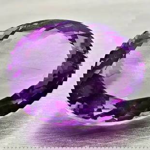 Natural Purple Amethyst 8.26 Ct. Oval Shape 14.1 x 11.5 Mm Gemstone From Brazil: Product ID: 800325402 Product Name: Natural Amethyst Weight: 8.26 CT. Size: 14.1 x 11.5 x 7.6 MM. Shape: Oval Shape Color: Purple Clarity:VSI Luster: Good Gems Origin: Brazil Treatment: Unheated Cryst