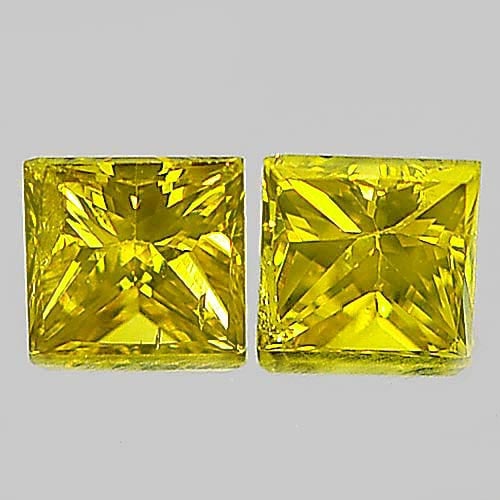 Natural Yellow Diamond 0.28 Ct. 2 Pcs. Baguette Princess Cut From Belgium: Product ID: 802103121 Product Name: Natural Enhanced Diamond Weight: 0.28 CT. Size: 2.9x2.8x1.9,2.9x2.8x2.1 MM. Shape: Baguette Princess Cut Color: Yellow Clarity:VSI Luster: Scintillating Gems Origin