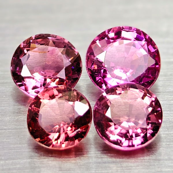 Natural Party Color Pink Tourmaline 1.80 Ct. 4 Pcs Round Shape 5 Mm Gemstones From Nigeria: Product ID: 807250735 Product Name: Natural Tourmaline Weight: 1.80 CT. Size: 5 x 5 x 3.2 MM. Shape: Round Color: Party Color Pink Clarity:VSI Luster: Good Gems Origin: Nigeria Treatment: Unheated Cry