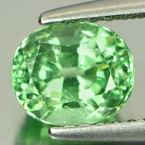 Natural Green Tsavorite Garnet 1.48 Ct. Oval Shape 6.7 x 5.6 Mm. Unheated Gemstone From Tanzania (1 of 3)