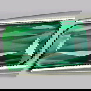 Natural Green Tourmaline 8.99 Ct. VVS Octagon Shape 18.1 x 9.4 Mm. Gemstone Unheated From Nigeria: Product ID: 807241239 Product Name: Natural Tourmaline Weight: 8.99 CT. Size: 18.1 x 9.4 x 5.3 MM. Shape: Octagon Color: Green Clarity:VVS Luster: Very Good Gems Origin: Nigeria Treatment: Unheated Cr