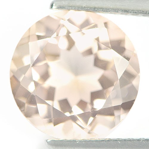 Natural Peach Morganite 3.29 Ct. Clean Round Shape 9.9 Mm. Unheated Gemstone From Brazil (1 of 3)