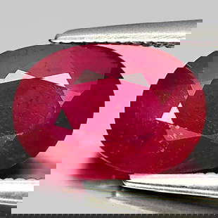 Natural Red Ruby 2.72 Ct. Oval Shape 9.9 x 6.9 Mm. Gemstone From Mozambique: Product ID: 805918442 Product Name: Natural Ruby Weight: 2.72 CT. Size: 9.9 x 6.9 x 4.1 MM. Shape: Oval Color: Red Clarity:VSI Luster: Good Gems Origin: Mozambique Treatment: Heated Lead-glass filling