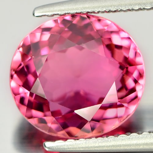Natural Pink Tourmaline 3.88 Ct. Clean Oval Shape 9.95 x 9.17 Mm Gemstone From Nigeria: Product ID: 807216291 Product Name: Natural Tourmaline Weight: 3.88 CT. Size: 9.95 x 9.17 x 5.92 MM. Shape: Oval Color: Pink Clarity:IF Luster: Very Good Gems Origin: Nigeria Treatment: Unheated Cryst