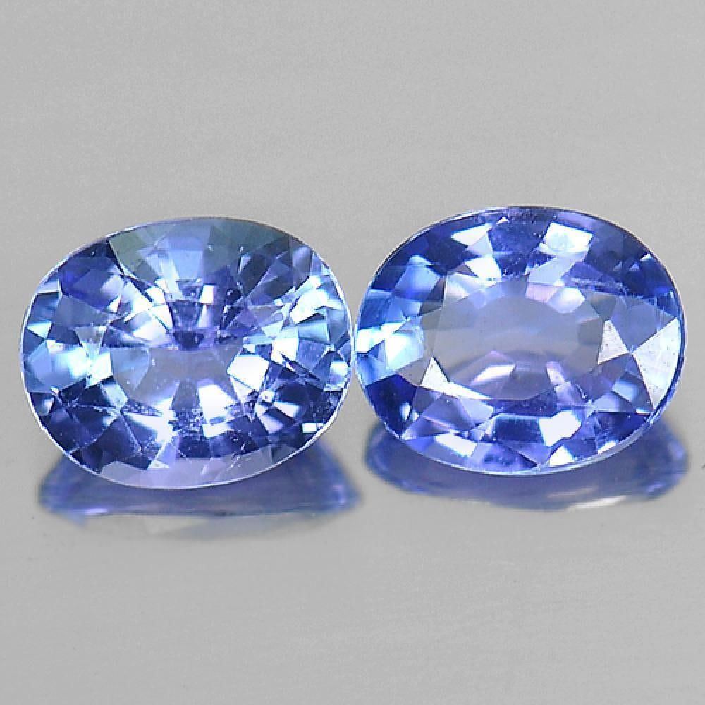 Natural Blue Tanzanite 1.18 Ct. 2 Pcs. Oval Shape 5.9 x 5 Mm. Gemstones From Tanzania: Product ID: 807005548 Product Name: Natural Tanzanite Weight: 1.18 CT. Size: 5.9 x 5 x 3.4 MM. Shape: Oval Color: Blue Clarity:VSI Luster: Very Good Gems Origin: Tanzania Treatment: Heated Crystal Str