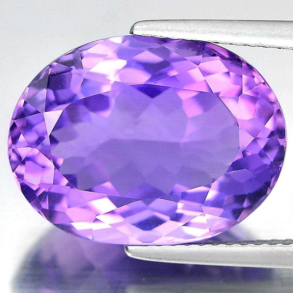 Natural Purple Amethyst 11.59 Ct. VVS Oval Shape 16.9 x 12.7 Mm. Gemstone From Brazil: Product ID: 800320606 Product Name: Natural Amethyst Weight: 11.59 CT. Size: 16.9 x 12.7 x 9 MM. Shape: Oval Color: Purple Clarity:VVS Luster: Very Good Gems Origin: Brazil Treatment: Unheated Crystal