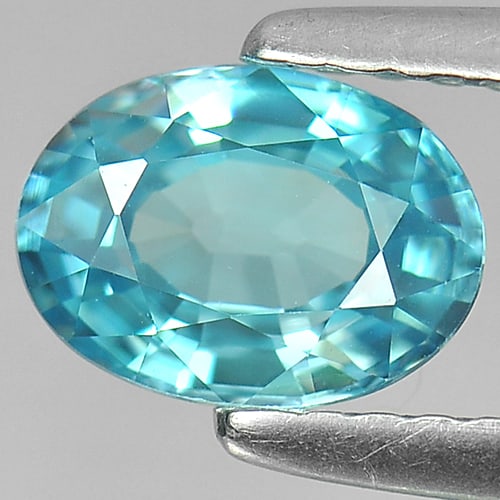 Natural Blue Zircon 1.28 Ct. Oval Shape 7.1 x 5.2 Mm Gemstone From Cambodia: Product ID: 807719491 Product Name: Natural Zircon Weight: 1.28 CT. Size: 7.1 x 5.2 x 3.2 MM. Shape: Oval Color: Blue Clarity:VVS Luster: Good Gems Origin: Cambodia Treatment: Heated Crystal Structure